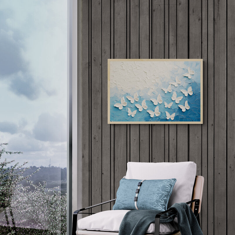 White Butterflies Canvas